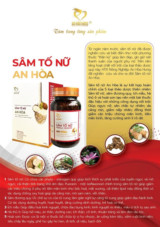 sâm tố nữ chữa vô sinh