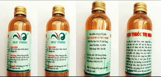 rượu thuốc trị mụn từ cây sơn