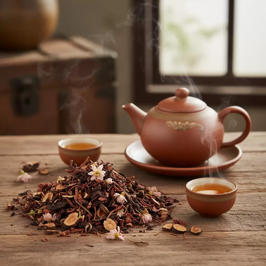 Trà sơn mật hồng sâm  Tinh hoa thảo mộc từ vùng núi cao Tây Bắc