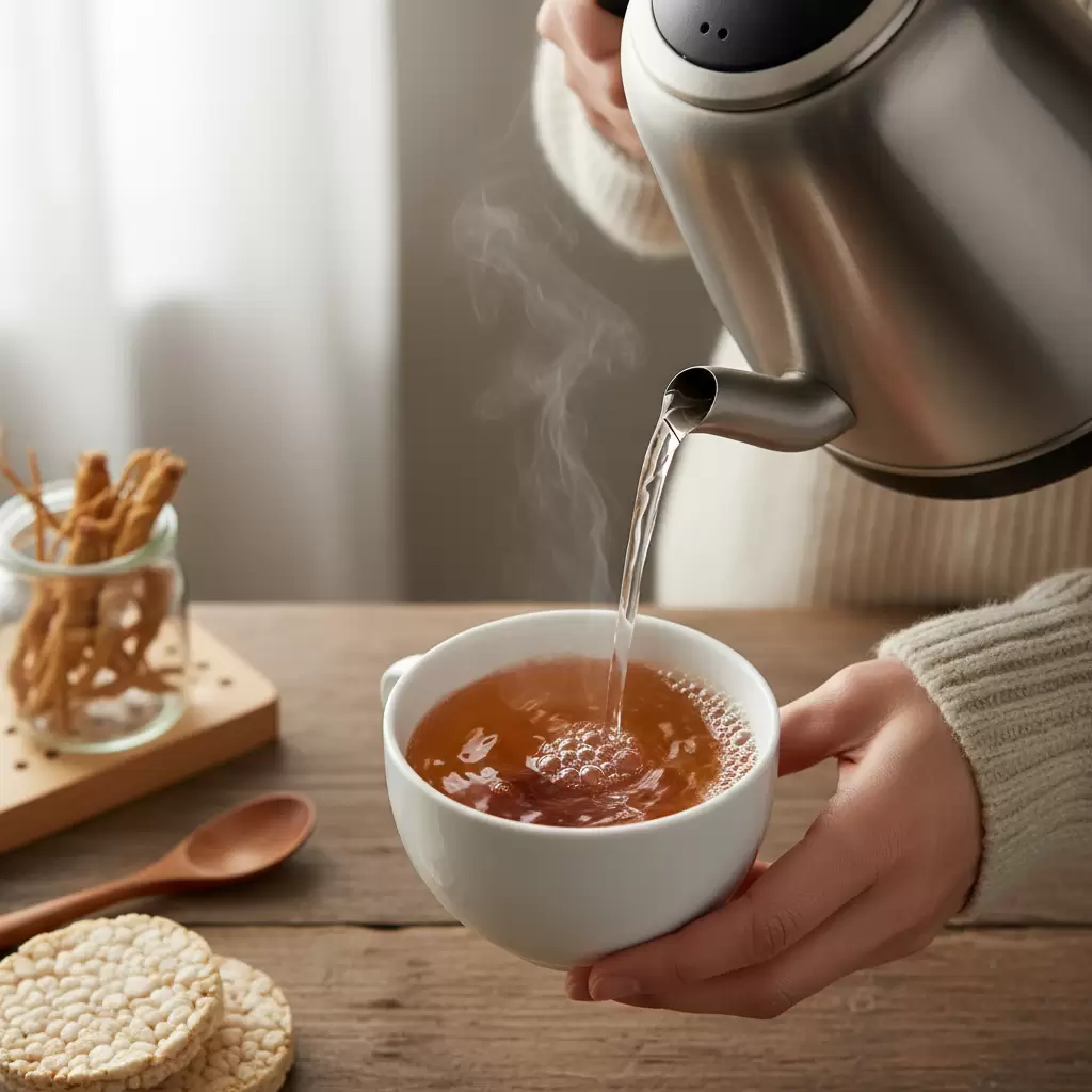 gemini_image_1768649817-1 Sử dụng 12 gói trà hồng sâm mỗi ngày là liều lượng lý tưởng cho người trưởng thành