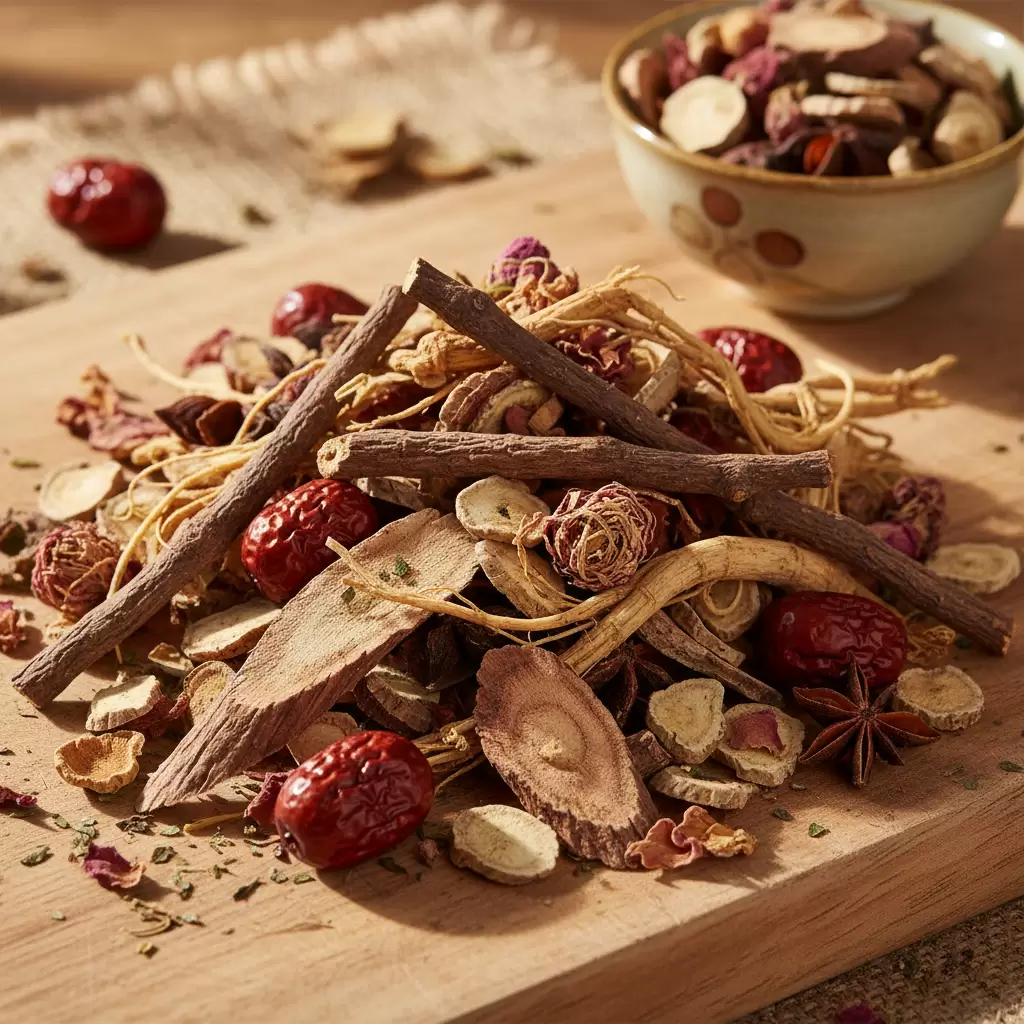 Trà Sơn Mật Hồng Sâm là sự kết hợp tinh túy của nhiều loại thảo dược quý