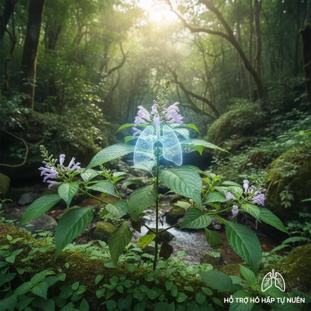 gemini_image_1768660678 Cây lá hen Vị thảo dược quý trong hỗ trợ điều trị các bệnh về phổi và đường hô hấp