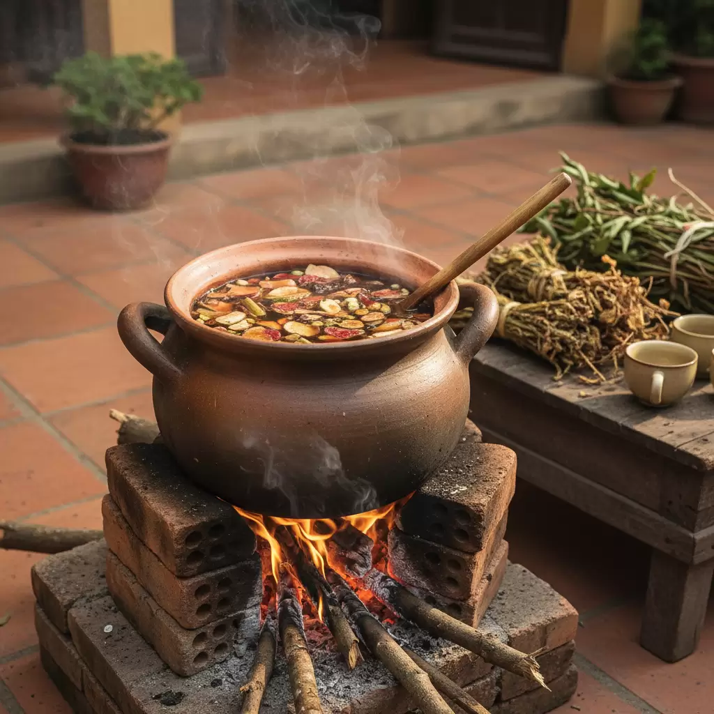 Sắc lá hen đúng cách giúp giữ trọn vẹn tinh chất dược tính để điều trị ho cho bé