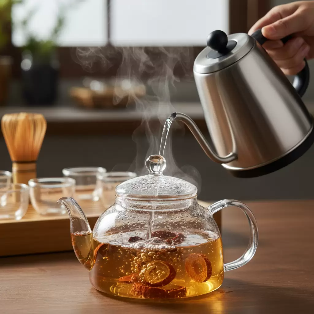 Pha trà hồng sâm đúng cách giúp giữ trọn vẹn hàm lượng saponin quý giá