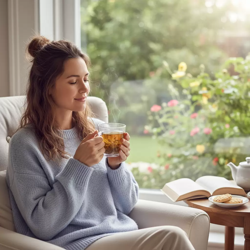 Thưởng thức trà sơn mật giúp tinh thần thư thái và giảm căng thẳng hiệu quả